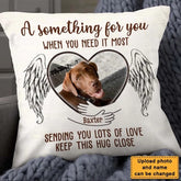 Oreiller photo personnalisé - Cadeau de perte d’animal de compagnie de mémoire d’animal de compagnie, vous envoyant beaucoup d’amour